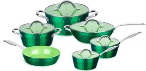 China forged aluminum cookware set with ceramic coating with PFOA Free Scratch-Resistant Coating factory
