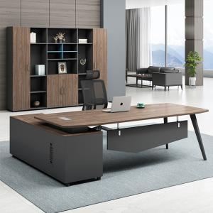 China Home Office Painting Manager Desk For Boss Modern Wooden Curved Office Table factory