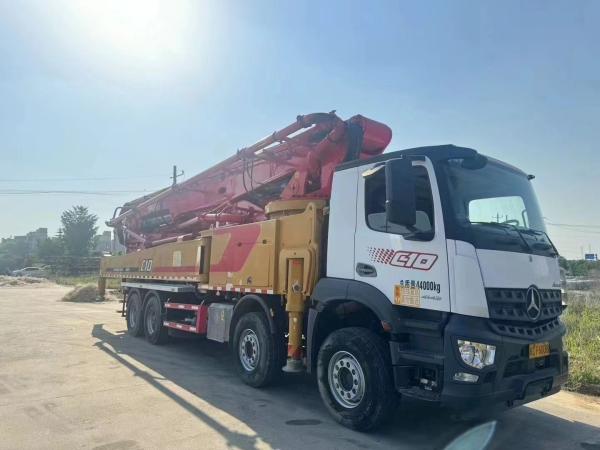 21 Year SA Ny 62m Long Boom Concrete Pump Truck Mounted on Mercedes Chassis Red