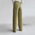 2023 Pants for Ladies Custom Oversize Square Pants Silk Straight Wide Leg Women
