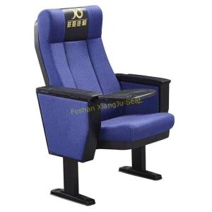 China Classic Church Auditorium Seating With Plastic Writing Pad Table / Movie Theater Chairs factory
