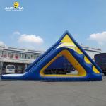 Outdoor Party Inflatable Water Toys Floating Water Slide Climbing Wall Tower For