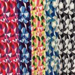 Floral Dots Geometric Print Crepe Woven Fabric Tie Dye 250gsm For Garment
