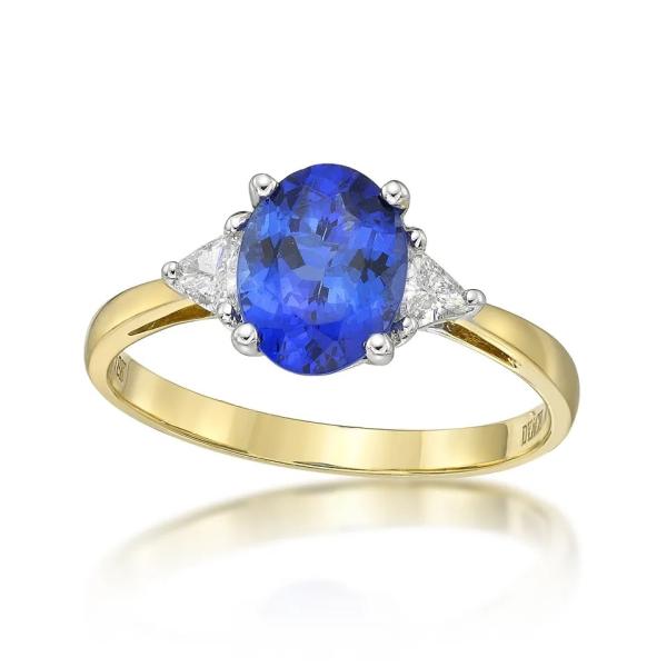 925 Sterling Silver Wholesale Tanzanite Ring Oval Cut Blue Stone Tanzanite