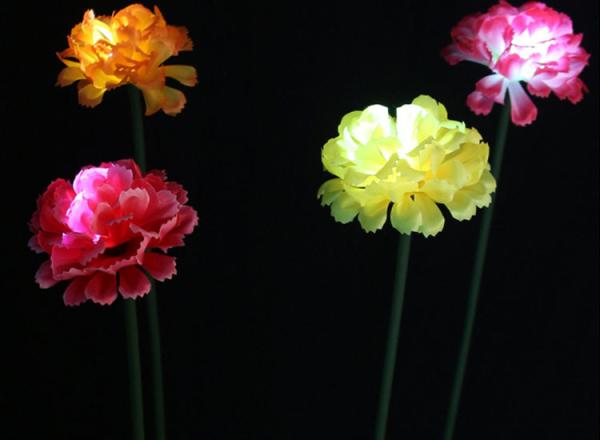 LED Simulation Carnation Lights Park Lawn, Beautiful Display, Decorative