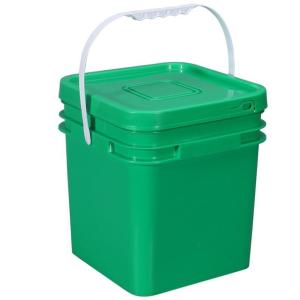 China White / Yellow Square Plastic Grow Bucket For Mushroom Farming factory