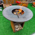 CE Wood Fuel Steel BBQ Grill Outdoor Barbecue Grill 500*500*1000mm