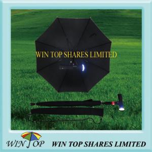 LED Auto Stick Umbrella with Radio, Alarm Function