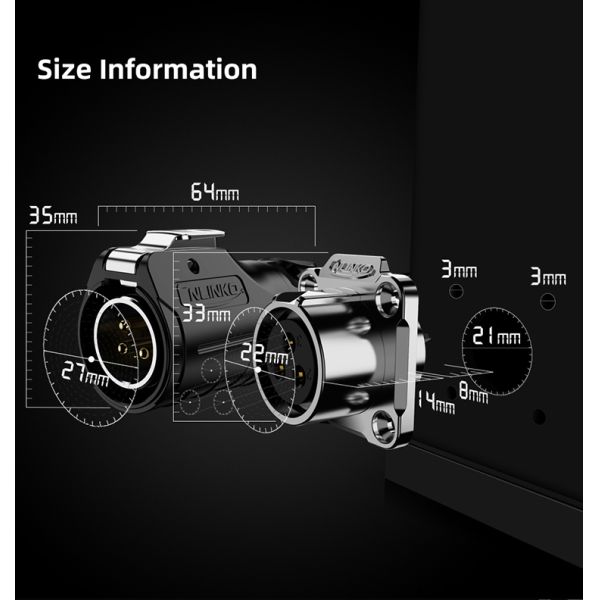 China CNLINKO M20 4 Pin 220V Male and Female IP68 Connectors AC Power Socket Waterproof Connector with Power Cord factory