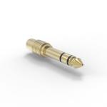 Metal Headphone 6.35 Mm Jack Plug Waterproof Through Hole Mounting