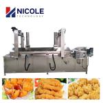 Industrial Meat Continuous Frying Machine Multifunctional Stainless Steel