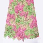 Embroidery multi color high quality african guipure lace fabric for wedding