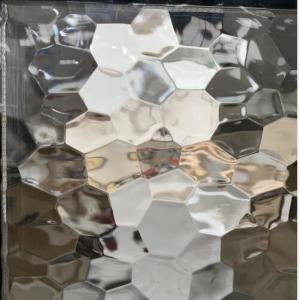 China Water Cube Bathroom Window Textured Tempered Glass Tempered Glass 4MM 2000 X 1500MM factory