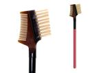 Pink Handle Single Angled Eyebrow Brush With Black , 110mm Length