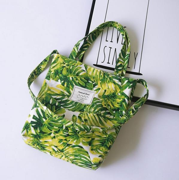 Thick canvas bag diagonal handbags Korean literary minimalist portable shoulder