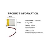 3.7v 500mah Lithium Polymer Battery Cell Polymer Lithium Battery Pack