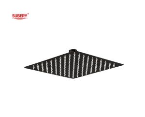China SUS304 Stainless Steel Rainshower Square Matt Black Bathroom Column 8&quot; 10&quot; 12&quot; OEM factory