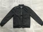 Black Mens Polyester Bomber Jacket With Rib Detail XS-XXL Size TW69372