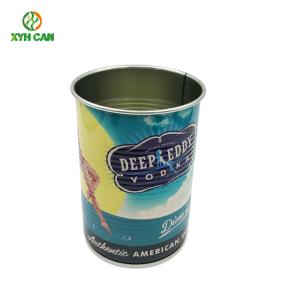 China Alcohol Tin Can Vodka Packaging CMYK Printing 500ml Water Tin Cup on sale