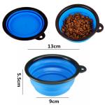 Silicone Collapsible Pet Feeder Bowls for Dogs Cats Small Animals Rounded