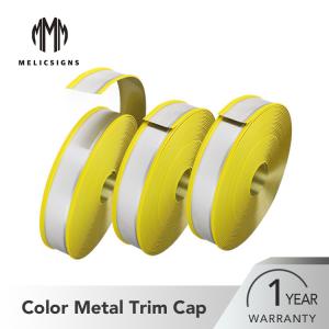 China Hand Making 80mm Yellow Steel Core Rubber Trim Cap for Outdoor Decoration factory