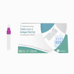 China Fast Reaction Rapid 70mm Antigen Test Kit Nasal Nasopharyngeal Swab 5 Piece factory
