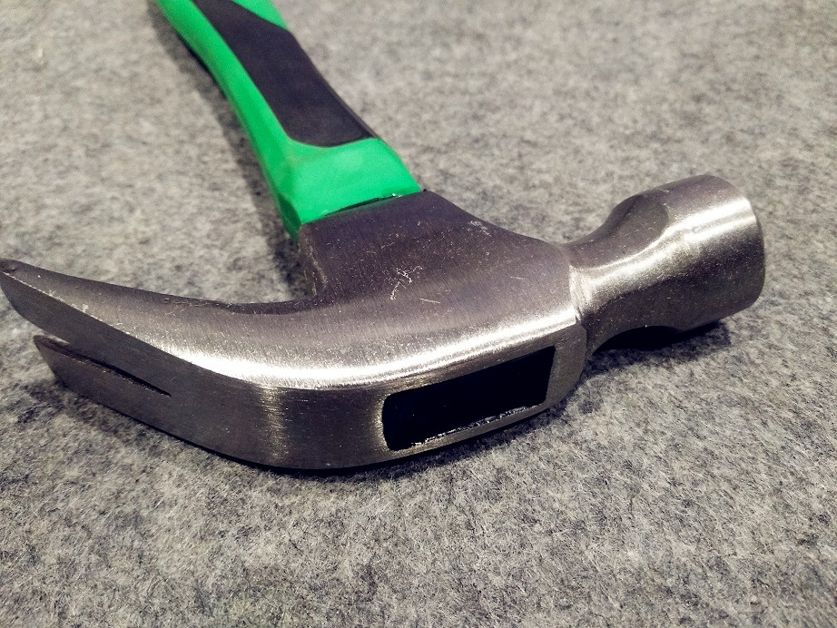 8OZ-24OZ steel Claw hammer (XL0005-2) with polishing surface and double colors rubber handle