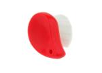 White Nylon Hair Red Facial Skin Cleansing Brush 23mm 67g Humanized Design