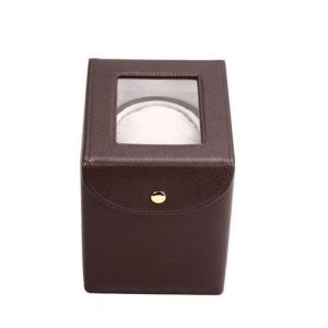 Luxury leather plastic watch box with button