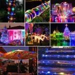 100 200 300 LEDs Solar Fairy Lights Party Wedding Decor LED Rope Tube Lights