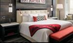 Commercial Hotel Luxury Furniture , Apartment Hotel Bedroom Furniture Drak Color