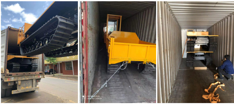 Different Loading Capacity Mini Crawler Dumper Track Transporter For Engineering
