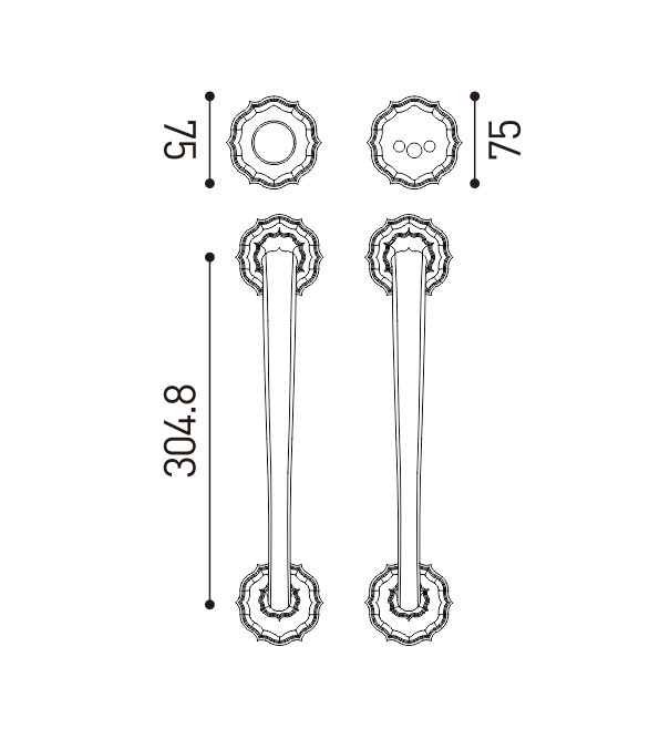 Amertop Brass Handle Door Levers Suitable for Door Handles of Commercial and Residential Outdoor Doors Entrance