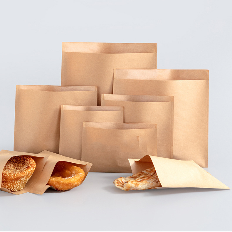 Logo Customized Logo Eco Friendly Recyclable BBQ Hot Dog Chicken Kraft Paper Bag For Food Packaging