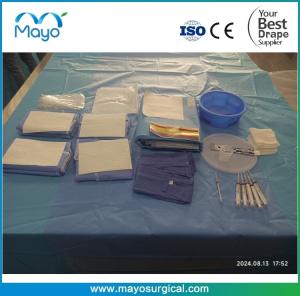 China Vascular Center Use Surgical Angio Kits With Femoral Drape With 2 Windows factory