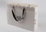 Laser Cut Printing Personalised Paper Bags , Grosgrain Ribbon Plain Gift Bags