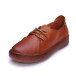 S069 2020 autumn new women's shoes retro handmade flat shallow shallow leather