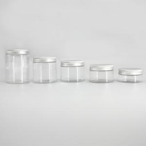 China Transparent PET Plastic 97mm 300ml Bulk Cosmetic Jars factory
