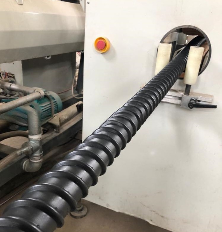 Plastic HDPE Carbon Spiral Corrugated Pipe Production Line / PE Spiral Reinforced Pipe Extruder Machine