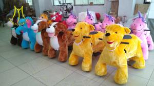 China Hansel amusement games children plush battery operated zoo animal scooter for kids factory