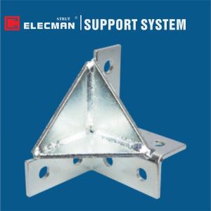 China Hot Dipped Galvanised Steel Strut Wing Fittings Double Corner Bracket Support 8 Hole factory