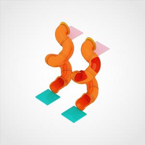 Durable Spiral Playground Slide for Kids Ages 3-12