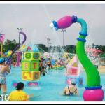 Customized Aqua Park Equipment Aqua Play, Fiberglass, PVC Sunflower Spray Icon