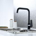 SS Spout Single Handle Kitchen Faucet Chrome Finish Hot Cold Water Mixer Tap