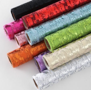Gilded Yarn Colored Hollow Mesh Floral Flower Packaging Paper with Many Colors Specialty Paper