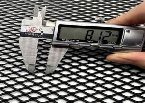 China 8.1mm Hole Black Aluminum Expanded Metal Mesh Power Coated factory
