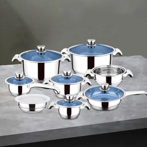 China Multifunction Cooking Pots Stainless Steel Sets Cookware Pot And Pans Cookware Set With Thermometer factory