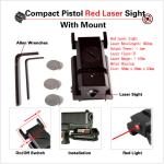 Compact Pistol Paintball Gun Scopes Red Dot Tactical Sight 650nm Laser