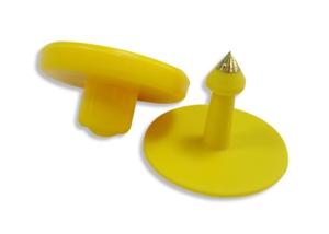 China Yellow Animal Identification Tags , Numbered Cattle Ear Tags Options Laser Logo factory