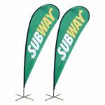 Double Side Print Teardrop Beach Flag 230gsm Polyester Outdoor